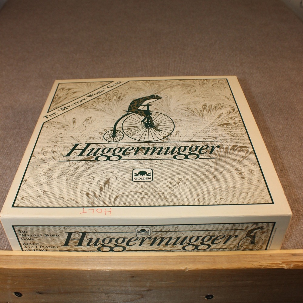 Vintage 1989 Huggermugger The Mystery‎ Word Game Golden Western Publishing Board
